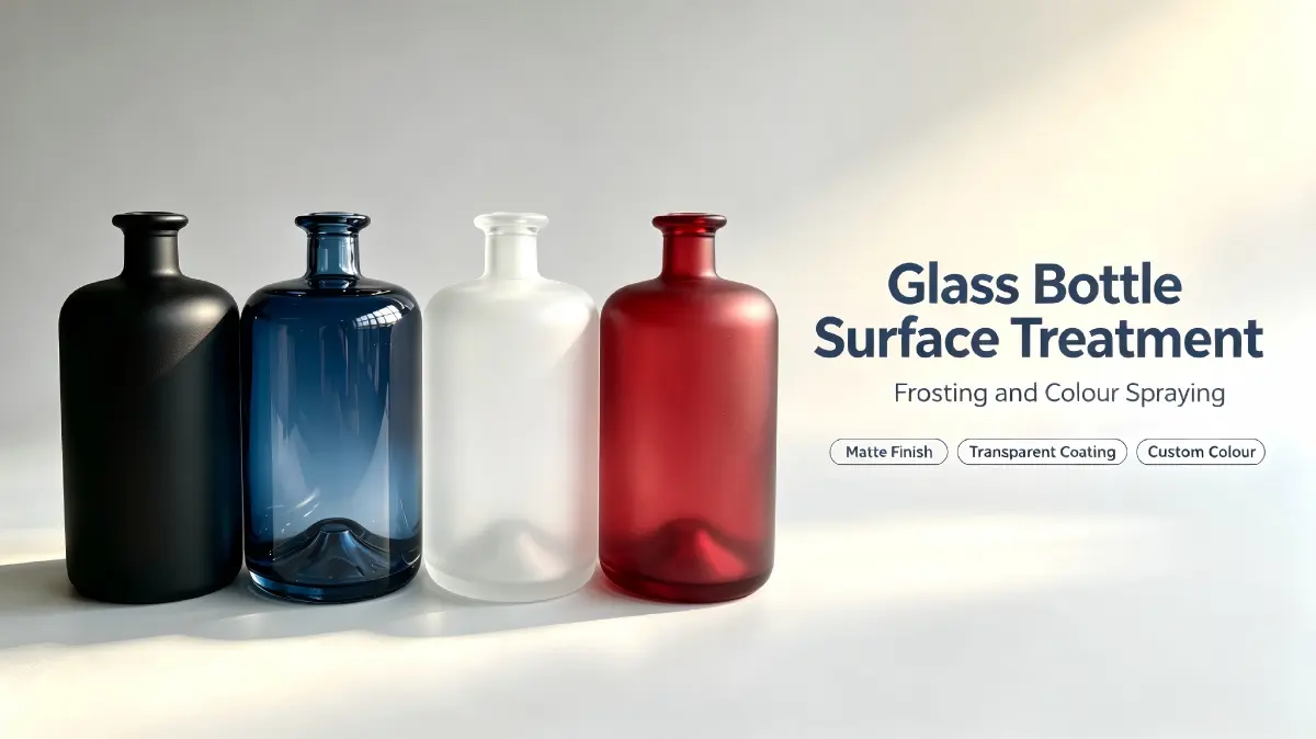 Glass whiskey bottle