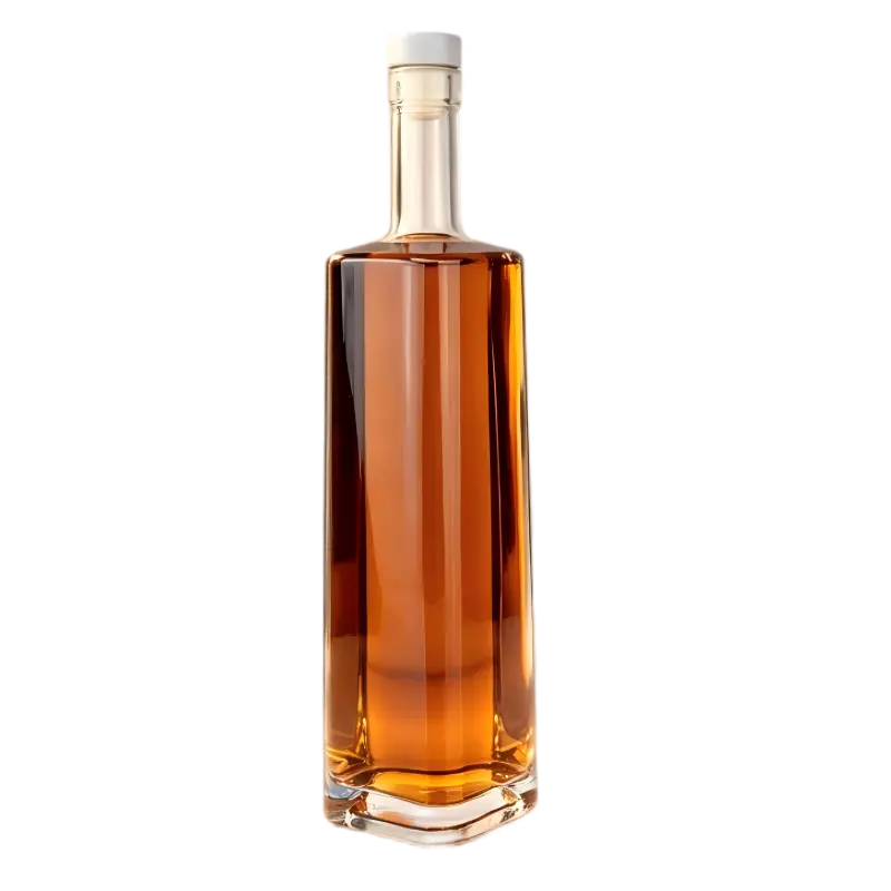 Glass vodka bottle