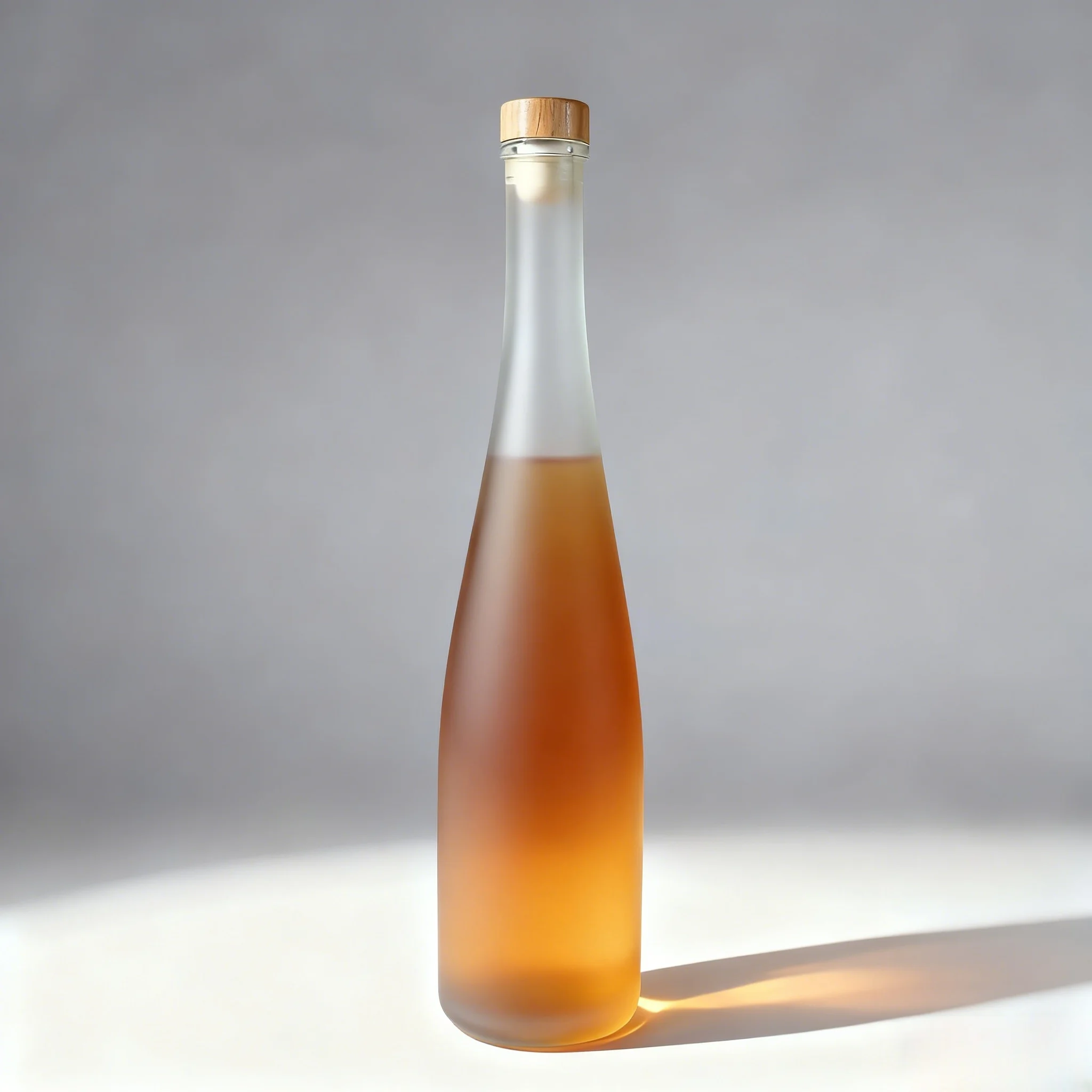 750ml Glass Tequila & Mezcal Bottle with Natural Cork Stopper 2