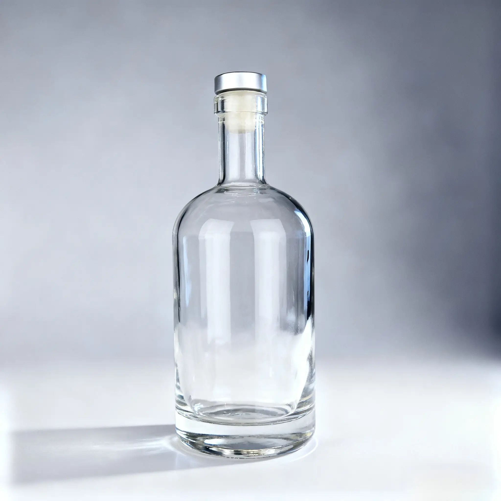 Frosted 375ml Glass Spirit Bottles With Cork | GlassSpiritBottles.com  2