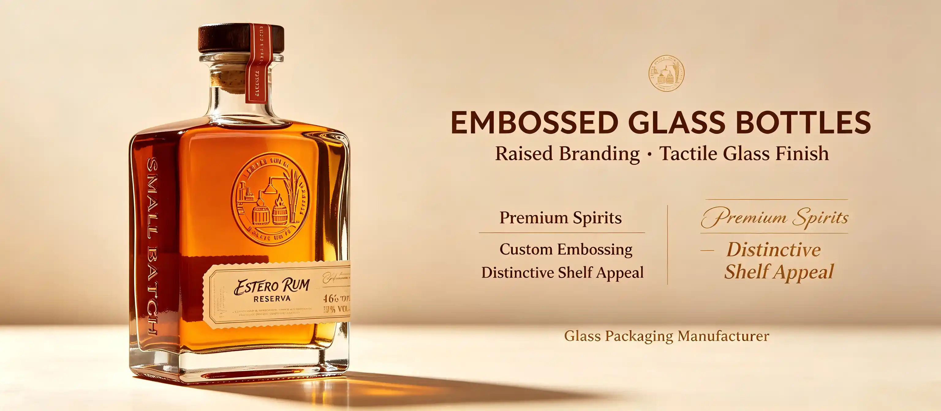 Embossed Glass Bottle