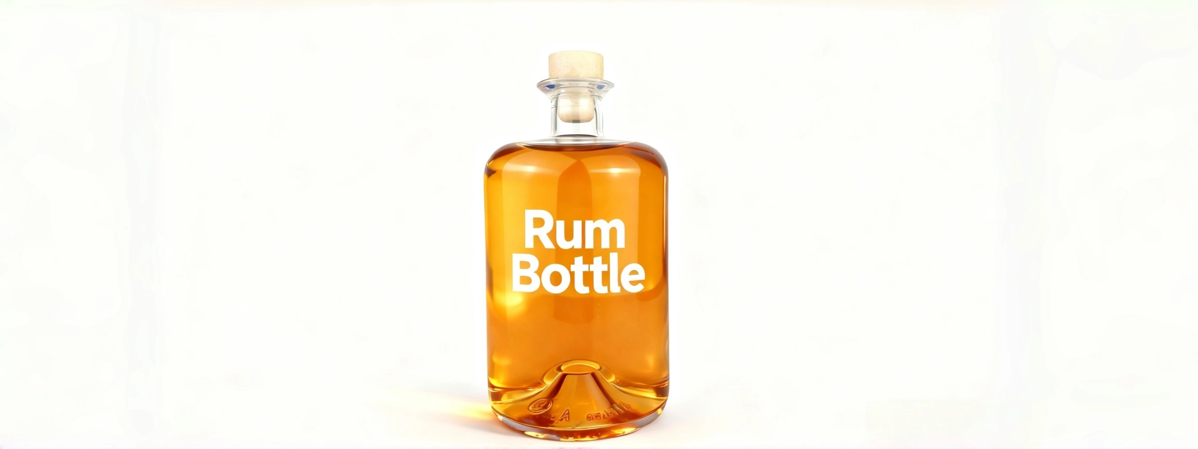 Glass Rum Bottle