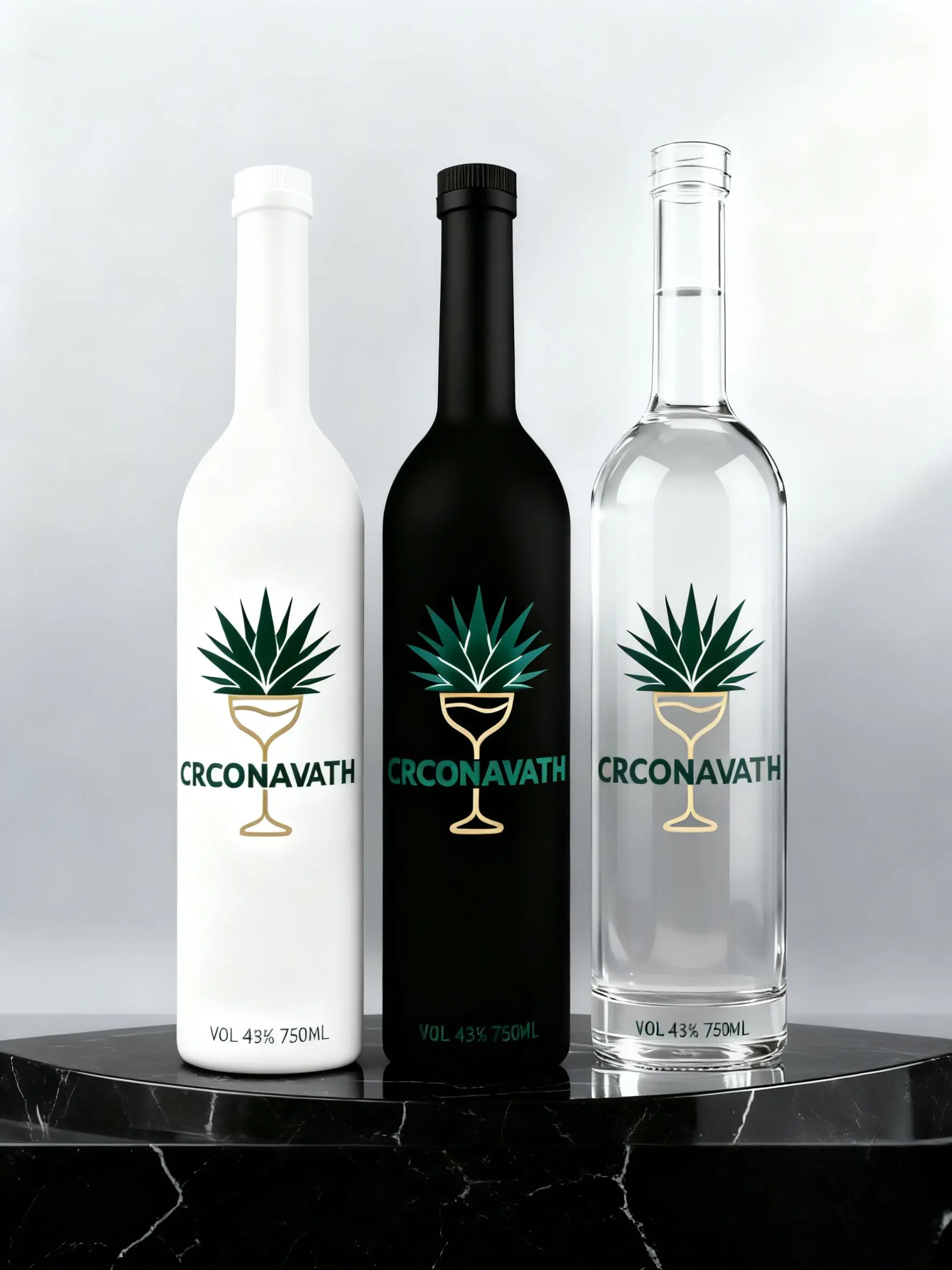 Glass Teuqila Bottle