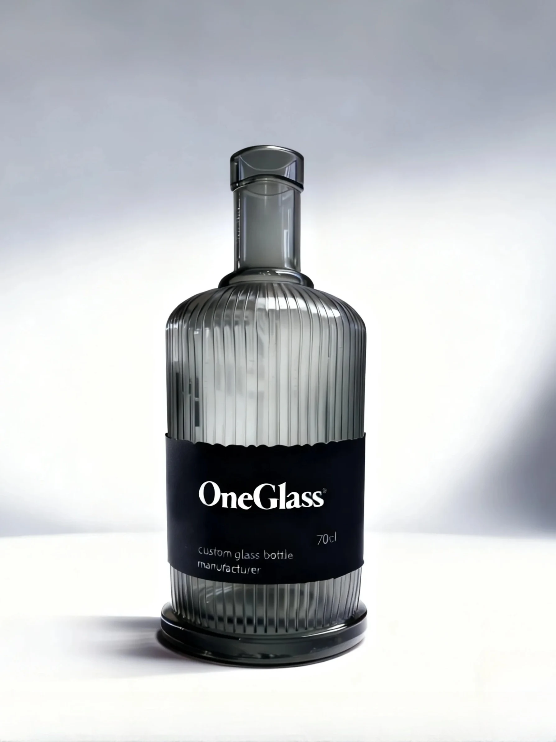 glass bottle with custom label