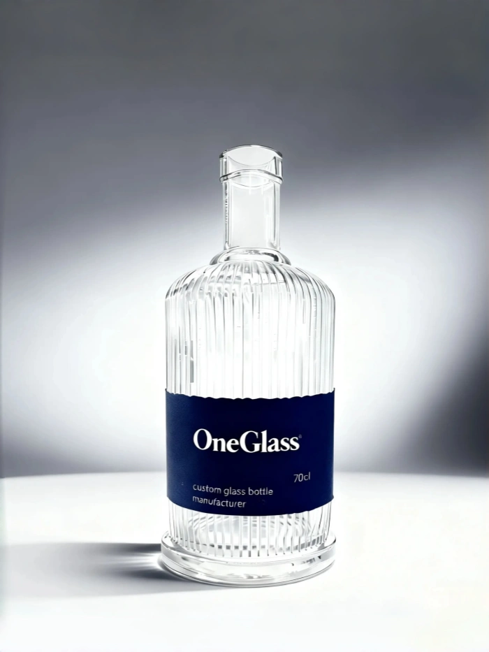 glass bottle with custom label