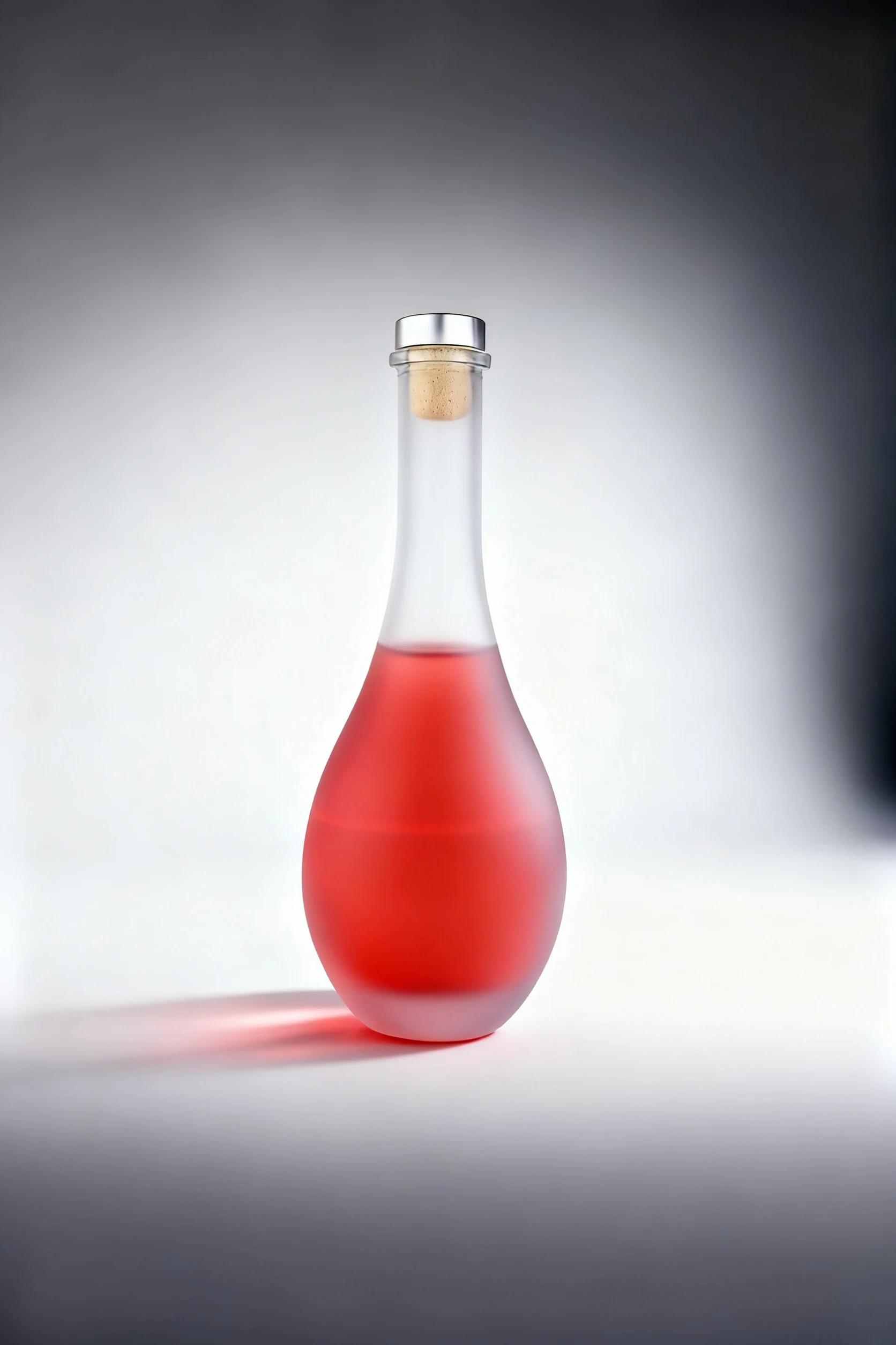 Frosted eardrop Shape Glass Bottle