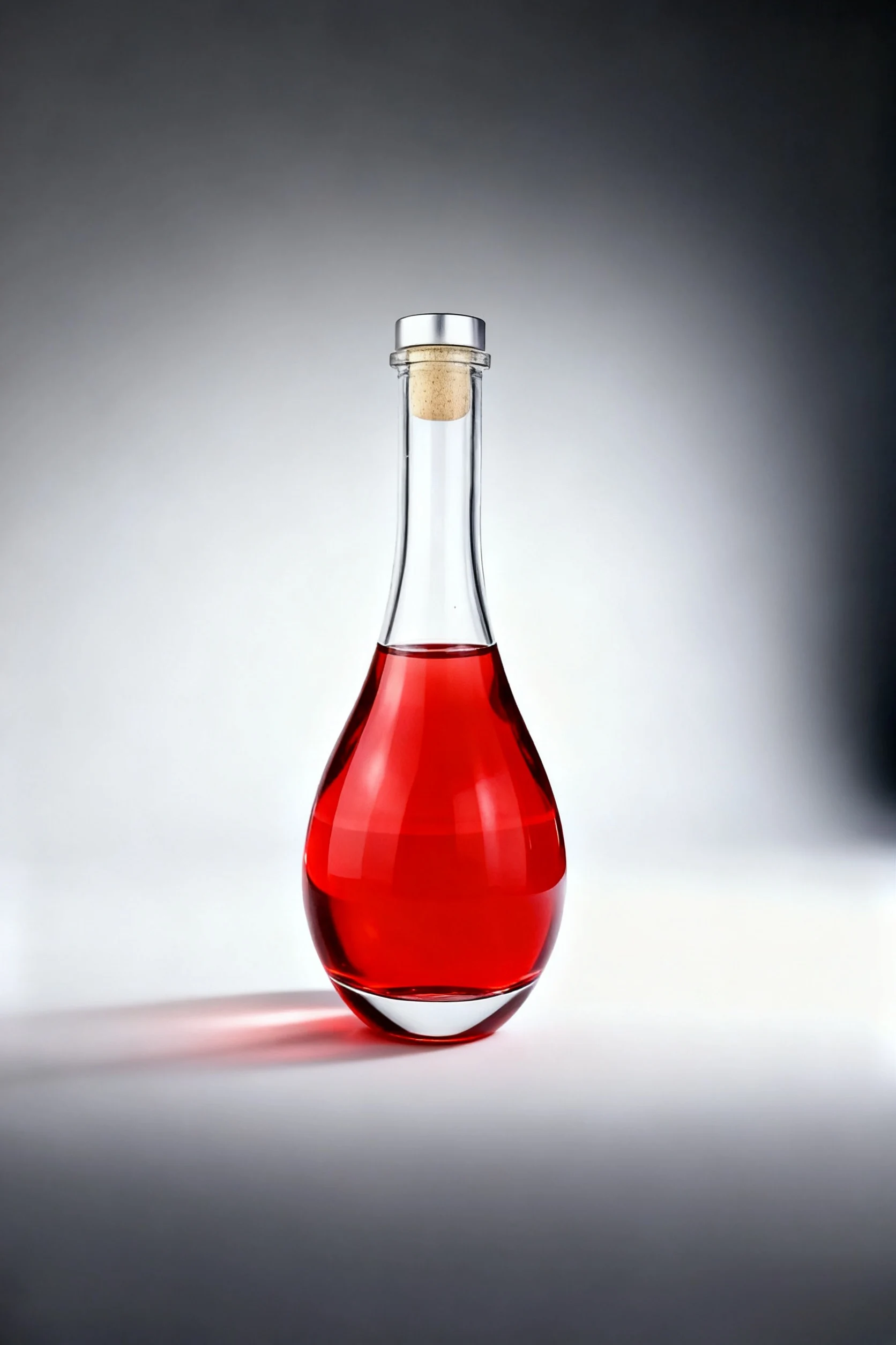 Teardrop Shape Glass Bottle